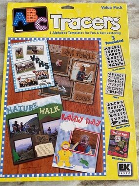 EK Success ABC Tracers 3 Alphabet Templates Letter Stencil Value Pack.
